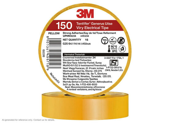 चीन 3M Temflex 150 | 0.13 mm PVC Vinyl | 600 V Rated | Self-Extinguishing | Six Colors देने वाला