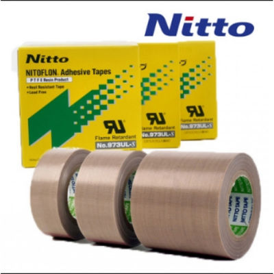 Nitto 973UL | उच्च तापमान | PTFE फाइबरग्लास | सिलिकॉन एडहेसिव देने वाला