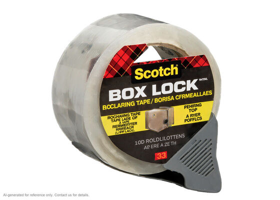 3M Scotch Box Lock 3950 | Clear BOPP Film | Acrylic | 48 mm x 50 m | 76.2 mm Core देने वाला