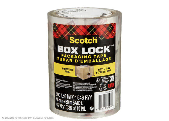 3M Scotch Box Lock 3950 | Clear BOPP Film | Acrylic | 48 mm x 50 m | 76.2 mm Core देने वाला